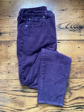 GAP Straight Leg Corduroy Pants in Plum